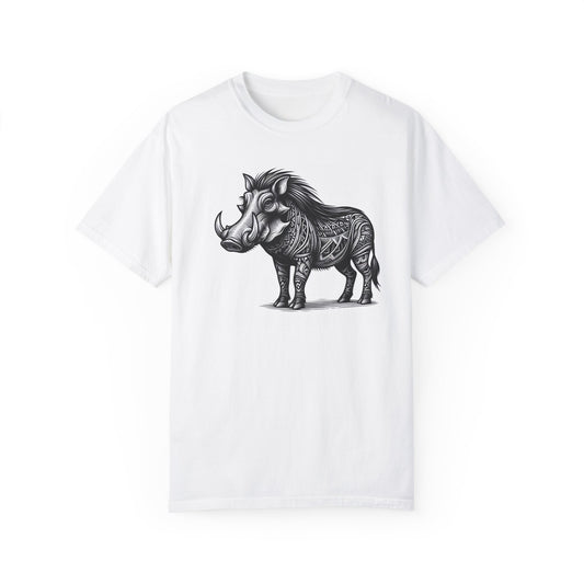 Warthog Graphic Tribal Print T-shirt