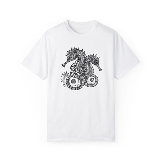 Seahorse Graphic Tribal Print T-shirt