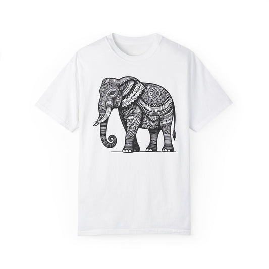 African Elephant Graphic Tribal Print T-shirt